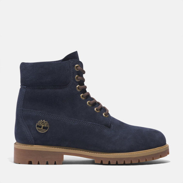 Timberland c. f. Stead Indigo Suede Heritage 6-inch Boot Pour Homme En Bleu Foncé Bleu, Taille 47.5